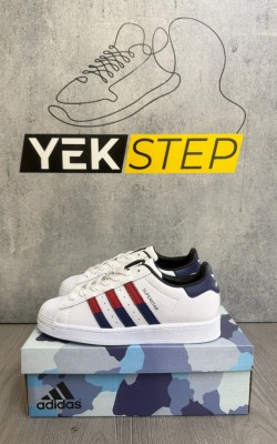 Adidas Süperstar Çift Logo kırmızı Mavi